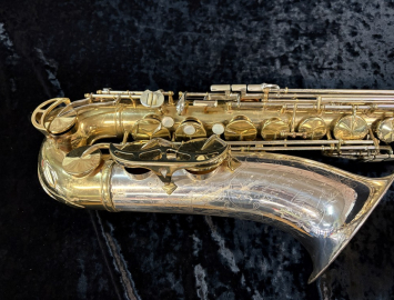 Photo Late Vintage King Super 20 Silver Sonic Tenor Sax w/ High F# - Serial # 719732